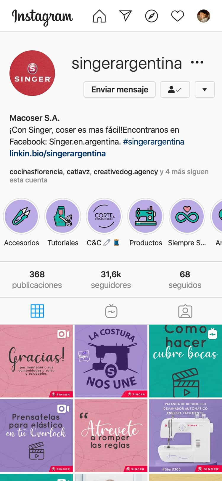 Singer Argentina - Creativedog Agency