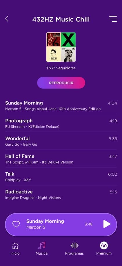 MUV App - Playlist - Diseño UI/UX - Creativedog Agency